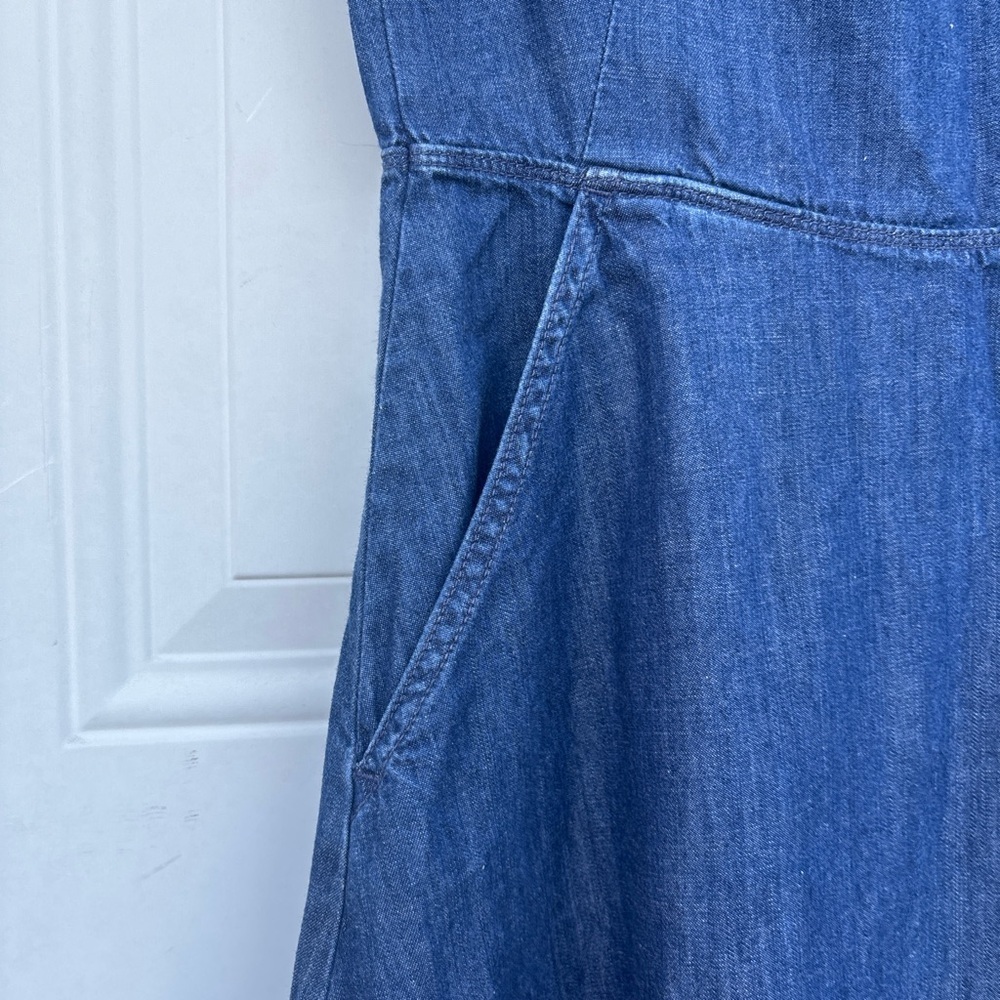 Banana Republic Blue Denim Mini A-Line Dress - Picture 4 of 9